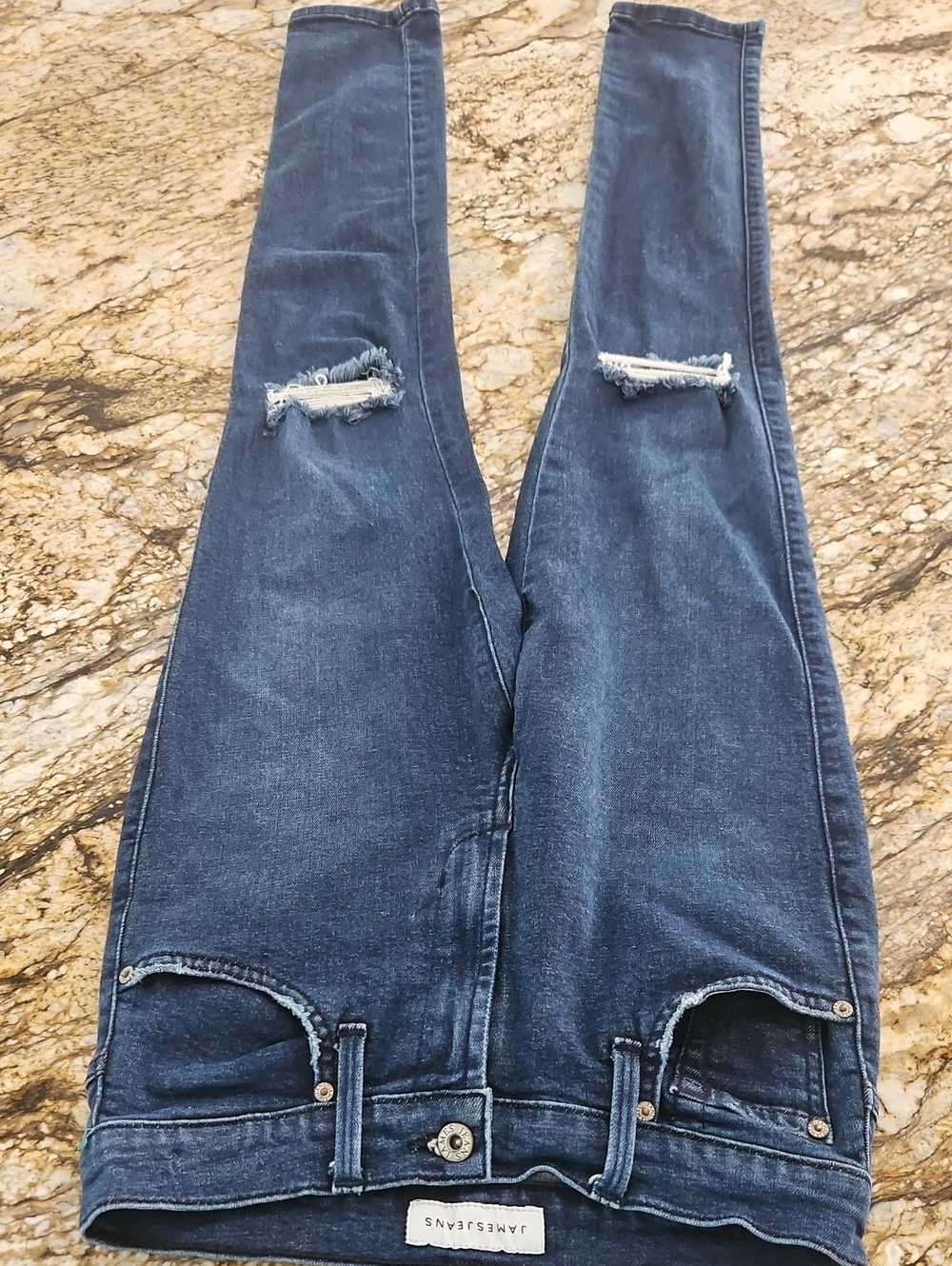 James Jeans Dark Blue Skinny Ripped Women's Jeans. Size 27 Inseam 29" Rise 9.5"